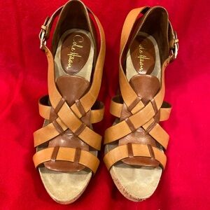 Cole Haan leather strappy heels size 7